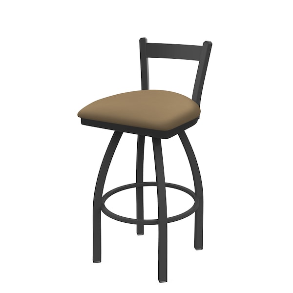 Holland Bar Stool Co 25" Low Back Swivel Counter Stool, Pewter Finish, Canter Sand Seat - 82125PW013