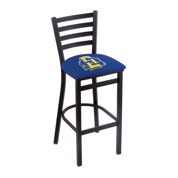 Holland Bar Stool Co 25" Blk Wrinkle South Dakota State Station Counter Stool, Ladder Back - L00425SDAKST