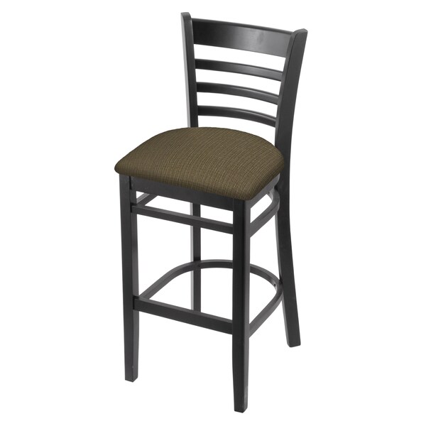 Holland Bar Stool Co 25" Counter Stool, Black Finish, Graph Cork Seat - 314025BLK017