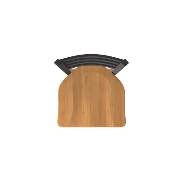 Holland Bar Stool Co 25" Stationary Counter Stool, Black Wrinkle, Med Maple Seat - 40025BWMEDMPL