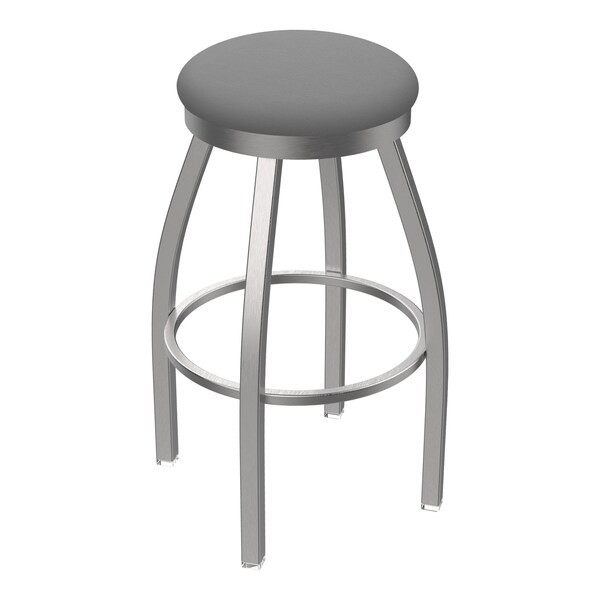 Holland Bar Stool Co OD802 Misha Stainless Steel 25 Swivel Outdoor Counter Stool with Breeze Sidewalk Seat - OD80225SSOD006