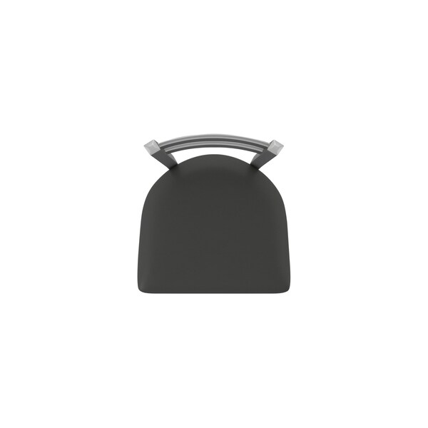 Holland Bar Stool Co OD411 Jackie Low Back Stainless Steel 25 Swivel Outdoor Counter Stool with Breeze Graphite Seat - OD41125SSOD003