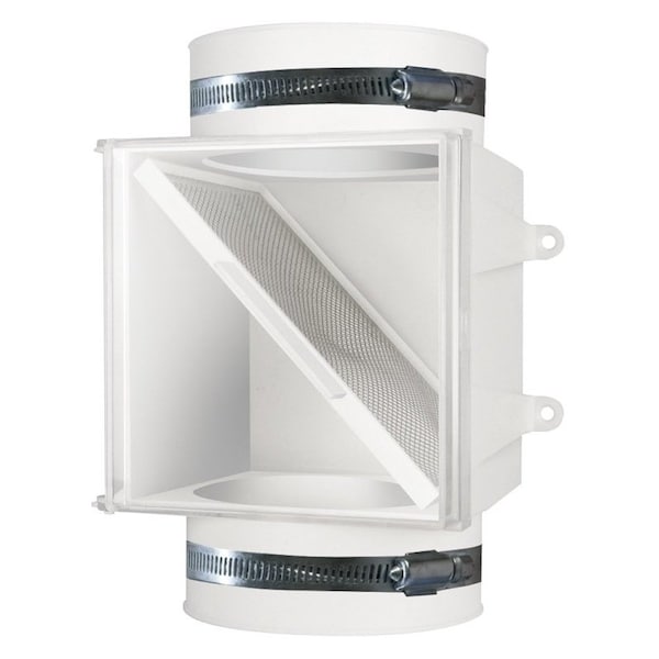 Dundas Jafine ProClean Series Dryer Duct Lint Trap, 4 in Duct, Polystyrene - PCLT4WZW