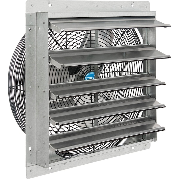 Cd Continental Dynamics Direct Drive 18in Exhaust Fan W/ Shutter, 1 Speed, 5250CFM, 1/8 HP, 1Phase - 294496
