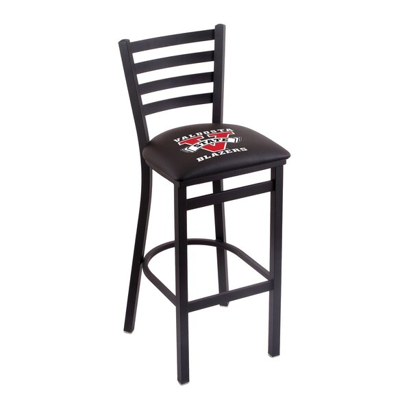 Holland Bar Stool Co 25" Blk Wrinkle Valdosta State Stationary Counter Stool, Ladder Back - L00425VALDST