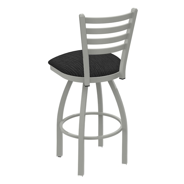 Holland Bar Stool Co 25" Swivel Counter Stool, Nickel Finish, Graph Coal Seat - 41025AN018