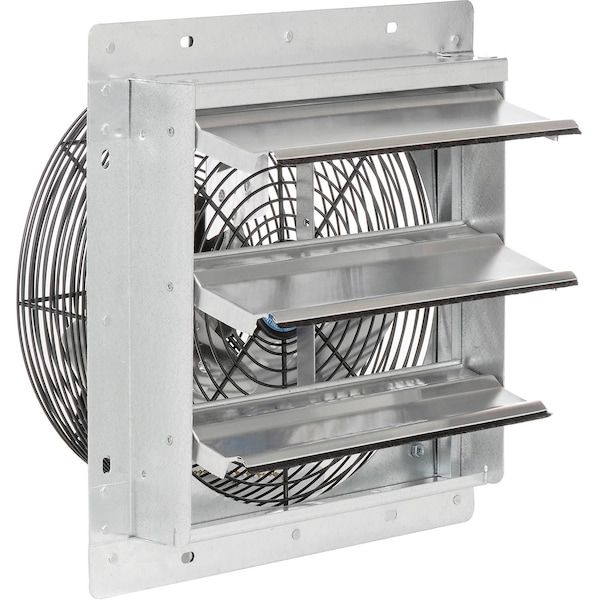 Cd Continental Dynamics Direct Drive 12in Exhaust Fan W/ Shutter, 3 Speed, 2150CFM, 1/12HP, 1Phase - 294495A