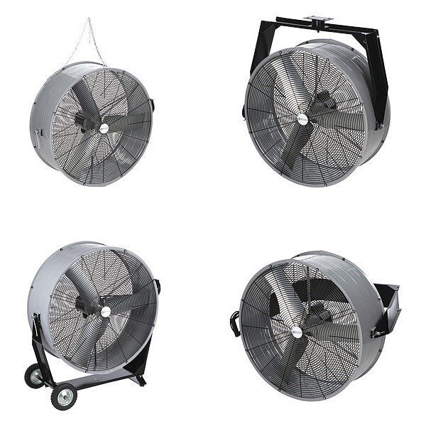 Airmaster Fan Portable Mancooler, 4-in-1 Fan w/Direct Drive, 36in., Circular Floor Fan, 115V, 1/2 HP, 2-speed - 60471
