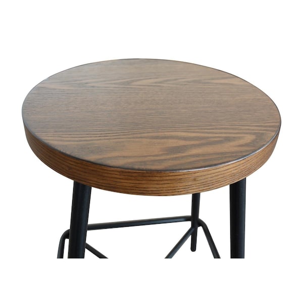Carolina Cottage 24 in. Illona Counter Height Stool Elm & Black - Set of 2 - BX1324-ELMBLK