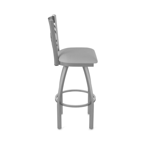 Holland Bar Stool Co OD820 Catalina Stainless Steel 25 Swivel Outdoor Counter Stool with Breeze Sidewalk Seat - OD82025SSOD006
