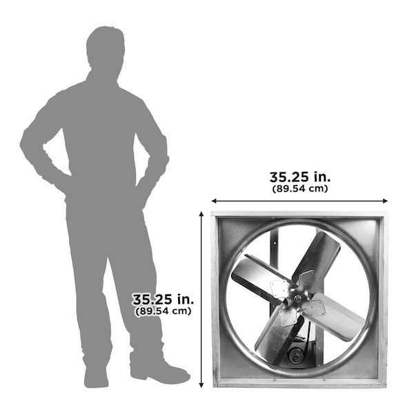 Maxx Air 30 In. 2-Speed Belt Drive Whole House Fan with Shutter - CX30BD-2SPD