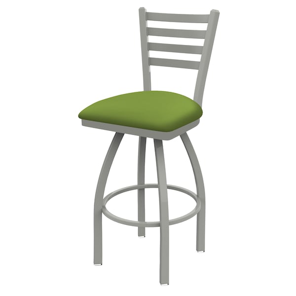 Holland Bar Stool Co 25" Swivel Counter Stool, Nickel Finish, Canter Kiwi Green Seat - 41025AN009