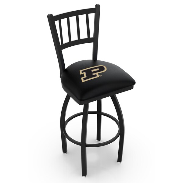Holland Bar Stool Co 25" Blk Wrinkle Pitt Stationary Counter Stool, Ladder Back - L01825PURDUE
