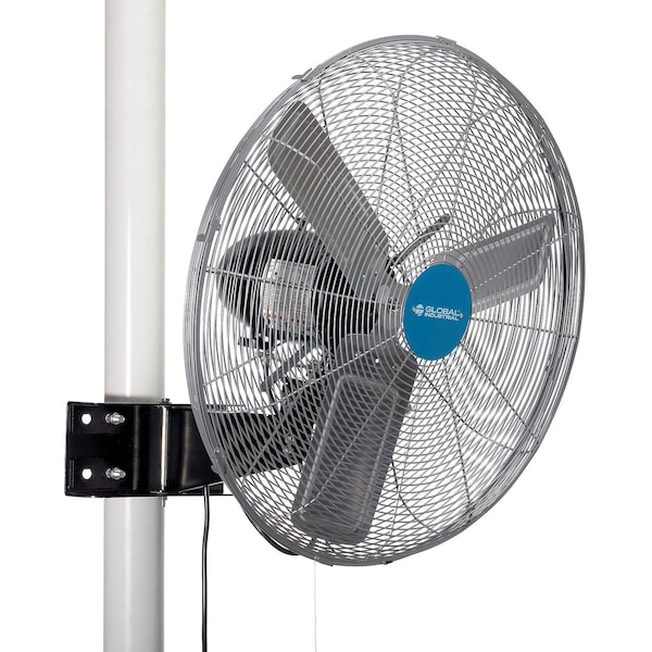 Global Industrial 24in Deluxe Oscillating Fan, Pole or Column Mount, 8,650 CFM, 1/2 HP - 293157