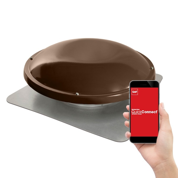 Gaf Master Flow 1250 CFM Brown Galvanized Quick Connect Roof Mount Attic Fan - ERV5BRQCT
