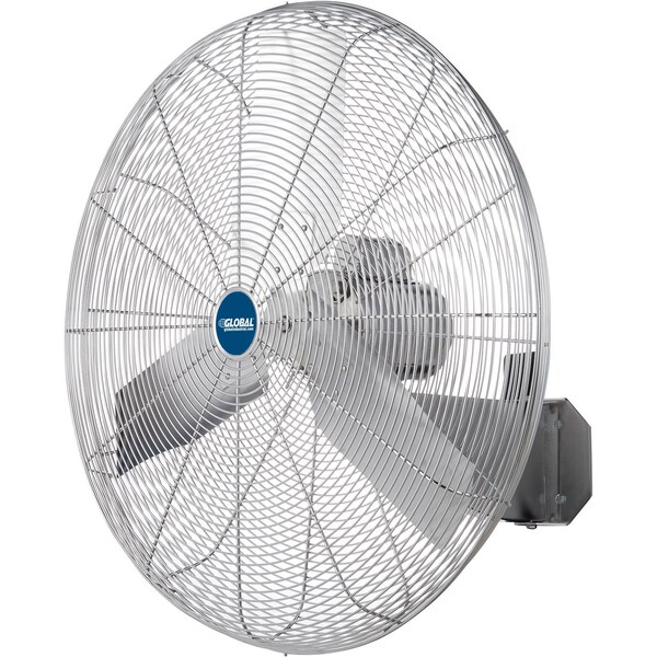 Global Industrial 30in Washdown Wall Mount Fan, 1 Speed, 9600 CFM, 1/3 HP, Single Phase - 293019