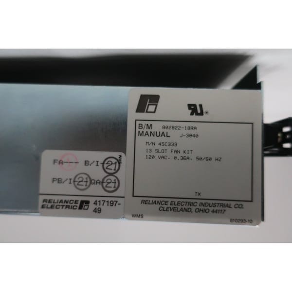 Reliance 13 SLOT FAN KIT 120V-AC FAN - 45C333 802822-18RA