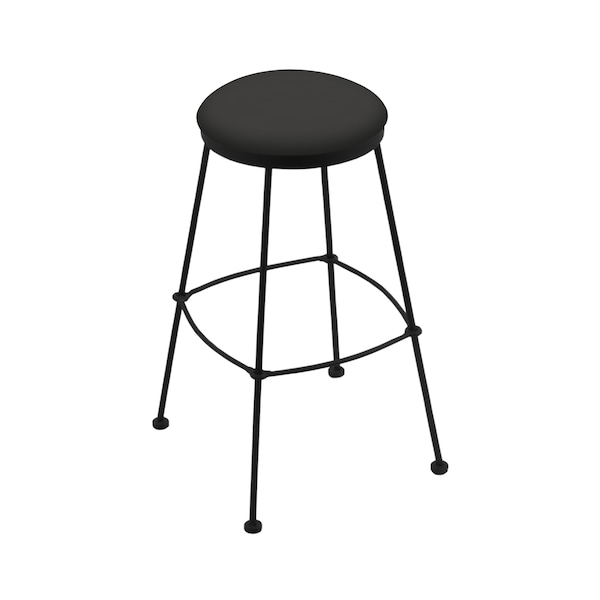 Holland Bar Stool Co 25" Stationary Counter Stool, Black Wrinkle, Canter Iron Seat - 303025BW008