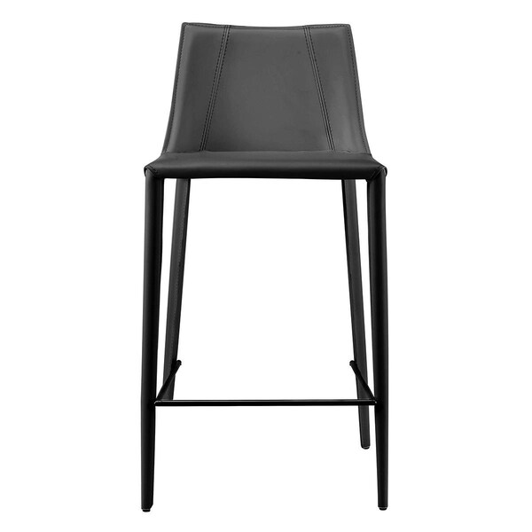 Gfancy Fixtures Rich Faux Leather Counter Stool Black - GF3101712