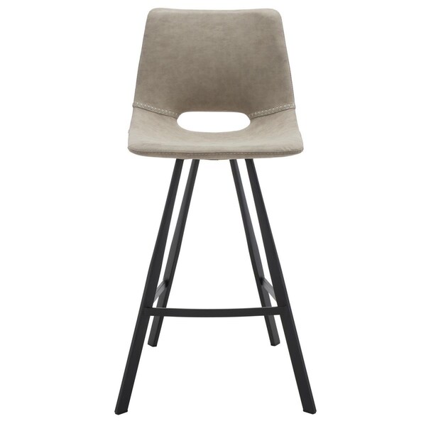 Safavieh 21.3 x 19 x 37.5 in. Raylee Counter Stool Stone & Black - BST3015A