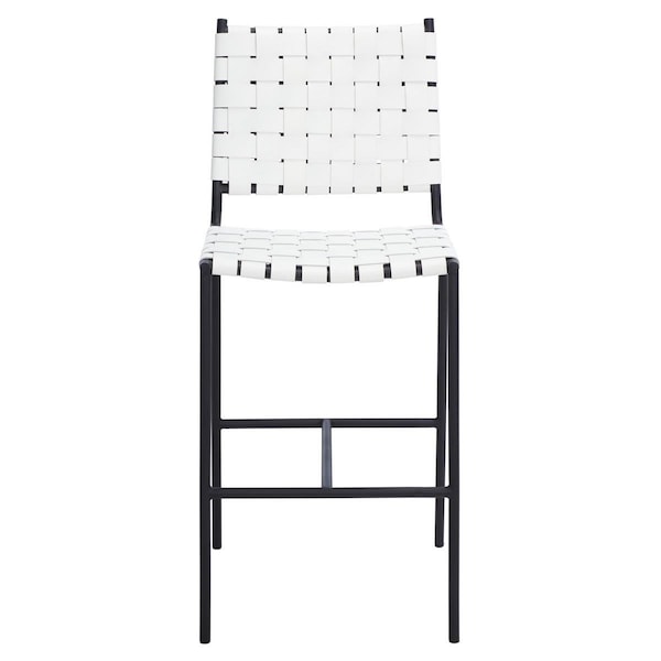 Safavieh Olenna Woven Counter Stool White & Black - BST3011D