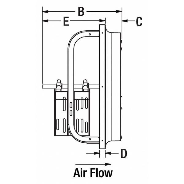 Dayton Exhaust Fan with Drive Package, 30 in Blade Dia, 208-230/460V AC, 1 1/2 hp, 852 RPM - 7M7Y5