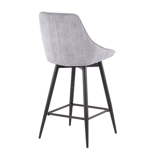 Lumisource Diana Counter Stool - Set of 2 PR - B26-DIANACOR 55SWVX BKGY2