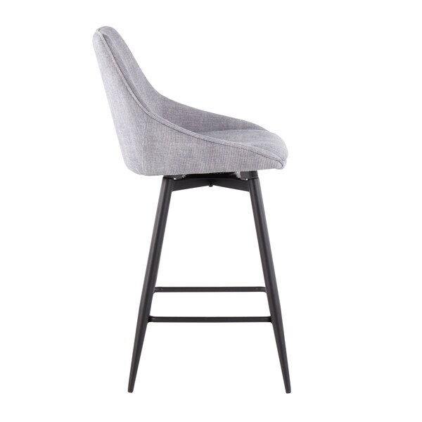 Lumisource Diana Counter Stool - Set of 2 PR - B26-DIANACOR 55SWVX BKGY2