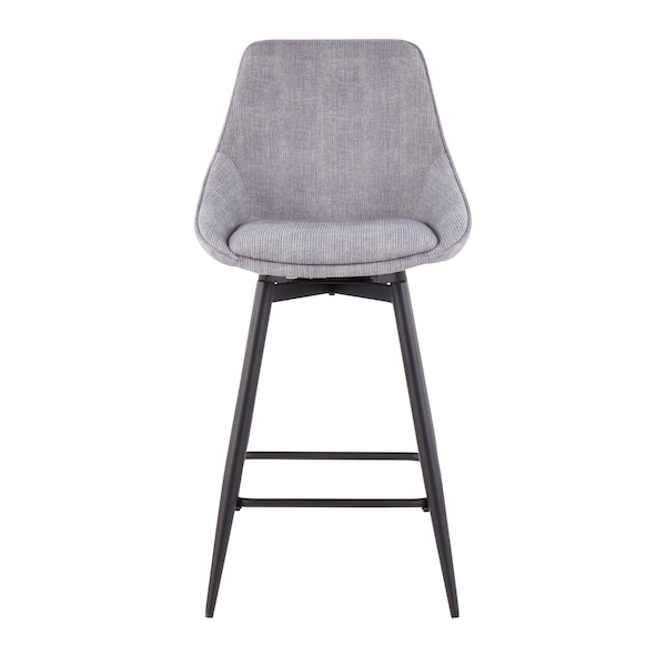 Lumisource Diana Counter Stool - Set of 2 PR - B26-DIANACOR 55SWVX BKGY2