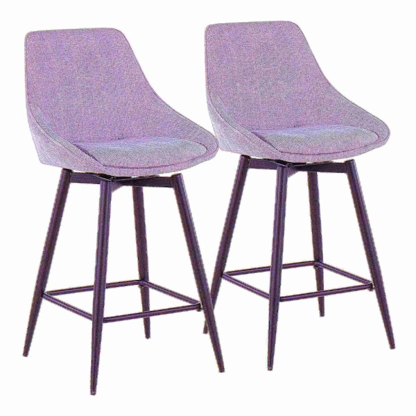 Lumisource Diana Counter Stool - Set of 2 PR - B26-DIANACOR 55SWVX BKGY2