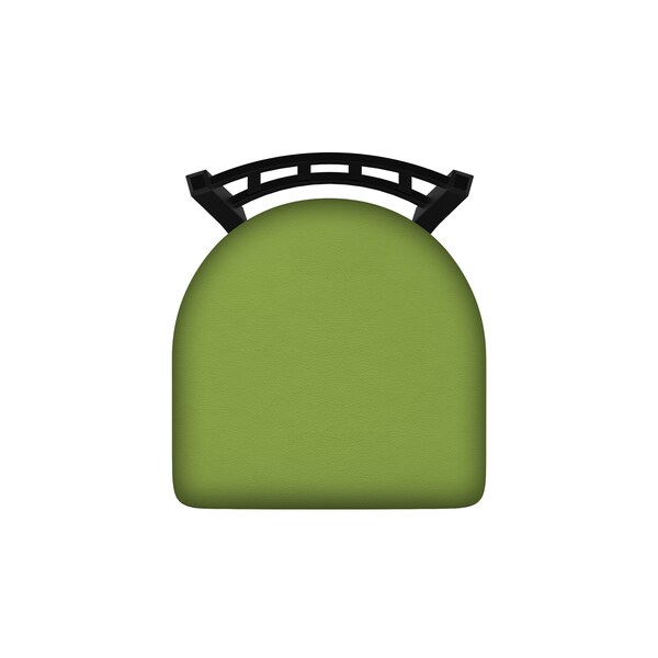 Holland Bar Stool Co 25" Swivel Counter Stool, Black Wrinkle, Canter Kiwi Green Seat - 81025BW009