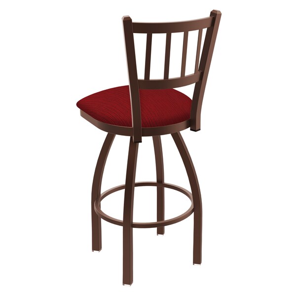 Holland Bar Stool Co 25" Swivel Counter Stool, Bronze Finish, Graph Ruby Seat - 81025BZ016