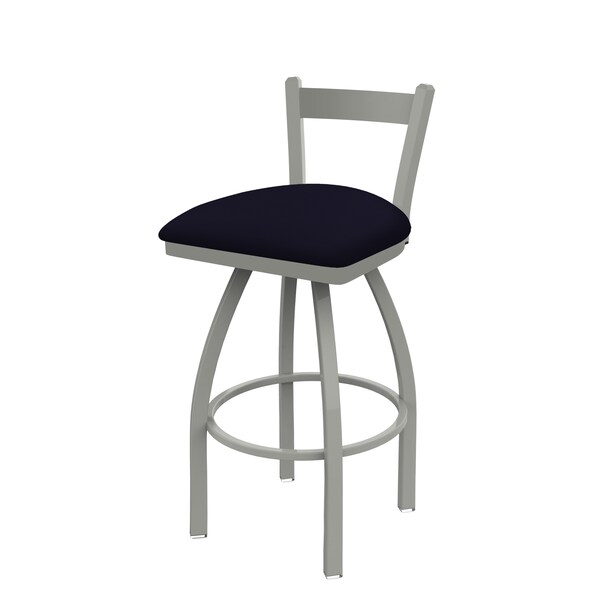 Holland Bar Stool Co 25" Low Back Swivel Counter Stool, Nickel Finish, Canter Twilight Seat - 82125AN002