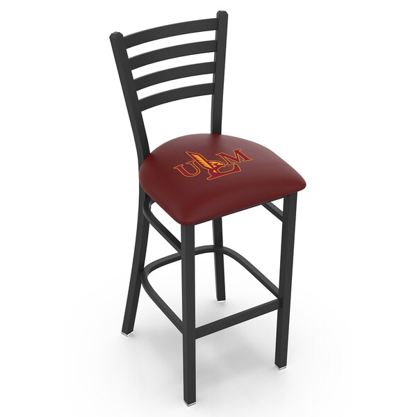 Holland Bar Stool Co 25" Blk Wrinkle Louisiana-Monroe Stationary Counter Stool, Ladder Back - L00425LA-MON