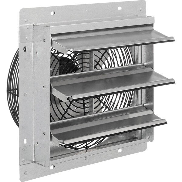 Cd Continental Dynamics Direct Drive 12in Exhaust Fan w/ Shutter, 1 Speed, 2150CFM, 1/12HP, 1Phase - 294495