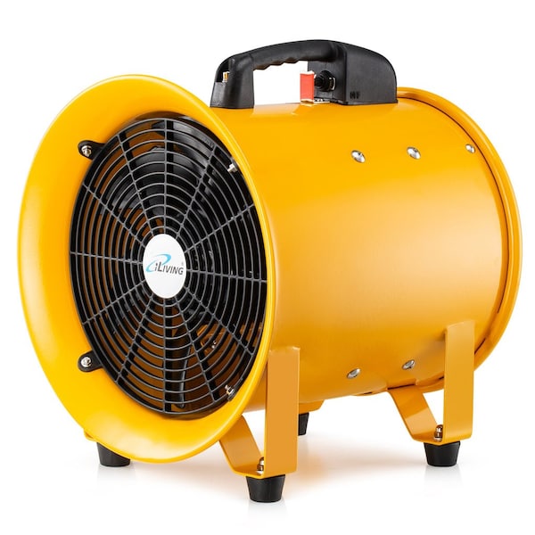 Iliving Utility 12 in. Blower Exhaust Warehouse Ventilator Floor Fan, 550-Watt, 3450RPM - ILG8VF12
