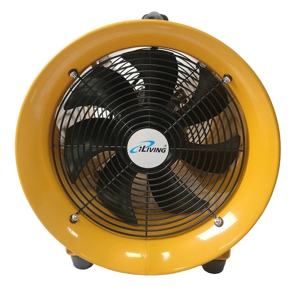 Iliving Utility 12 in. Blower Exhaust Warehouse Ventilator Floor Fan, 550-Watt, 3450RPM - ILG8VF12