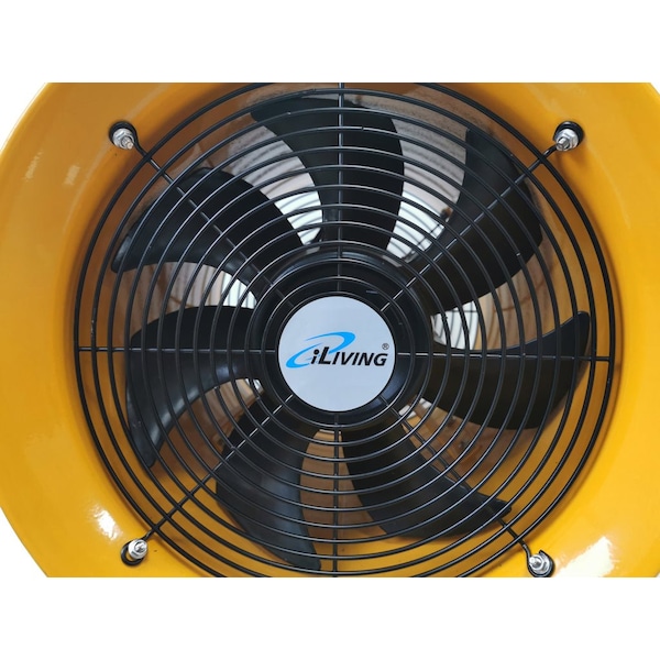 Iliving Utility 12 in. Blower Exhaust Warehouse Ventilator Floor Fan, 550-Watt, 3450RPM - ILG8VF12