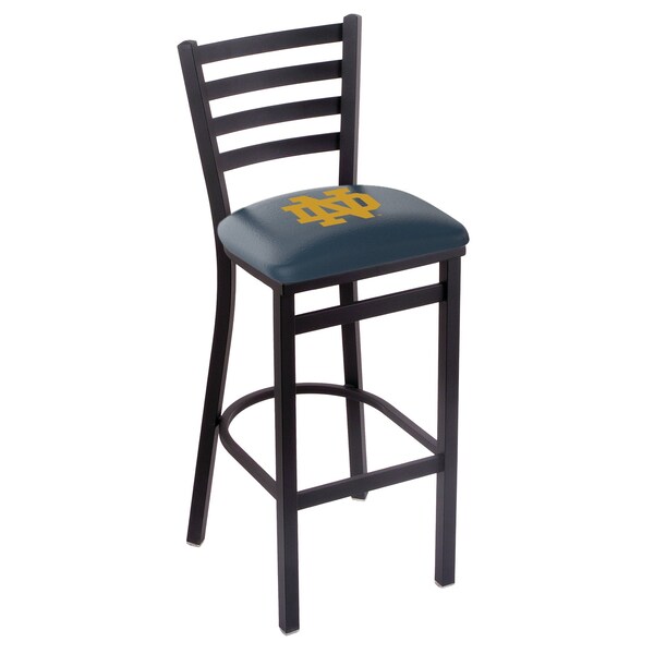 Holland Bar Stool Co 25" Blk Wrinkle Notre Dame (ND) Stationary Counter Stool, Ladder Back - L00425ND-ND
