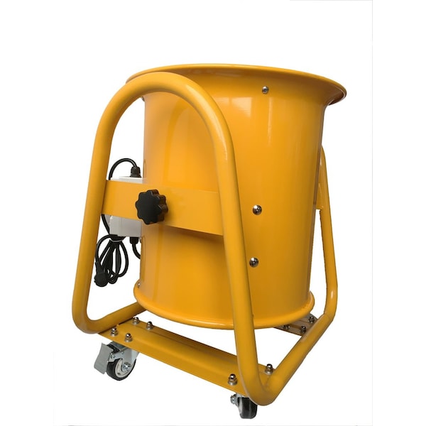 Iliving Yellow 24 in. Utility Blower Exhaust Warehouse Ventilator Floor Fan, 2000-Watt, 1720RPM - ILG8VF24