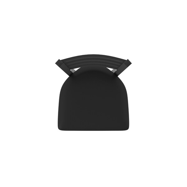 Holland Bar Stool Co 25" Stationary Counter Stool, Black Wrinkle, Black Vinyl Seat - 40025BWBLKVINYL