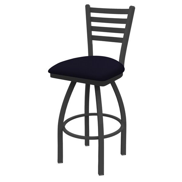 Holland Bar Stool Co 25" Swivel Counter Stool, Pewter Finish, Canter Twilight Seat - 41025PW002