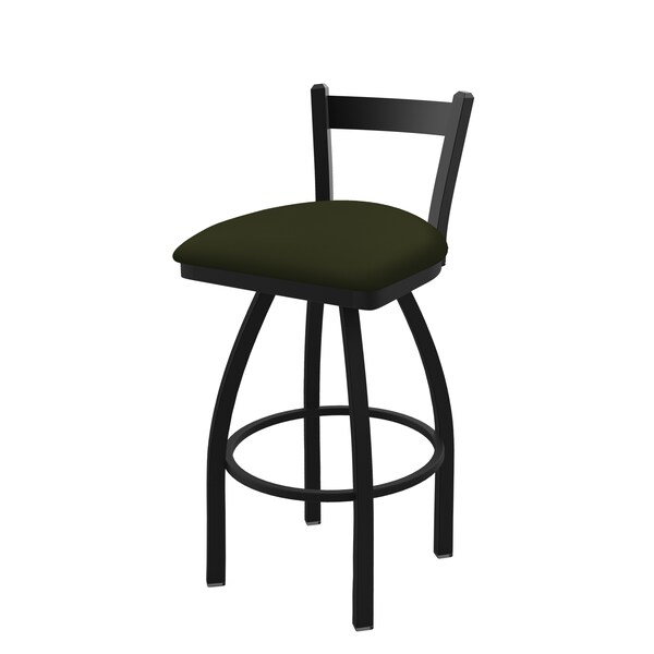 Holland Bar Stool Co 25" Low Back Swivel Counter Stool, Black Wrinkle, Canter Pine Seat - 82125BW010