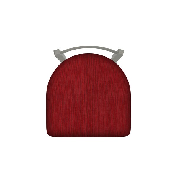 Holland Bar Stool Co 25" Low Back Swivel Counter Stool, Nickel Finish, Graph Ruby Seat - 82125AN016