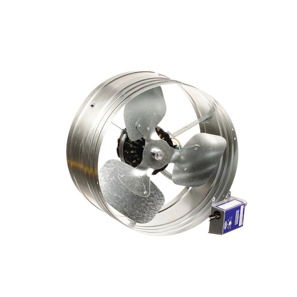 Gaf Master Flow 1450 CFM SIlver Electric Powered Gable Mount Electric Attic Fan - EGV5