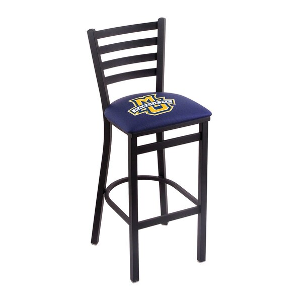 Holland Bar Stool Co 25" Blk Wrinkle Marquette Stationary Counter Stool, Ladder Back - L00425MRQTTE