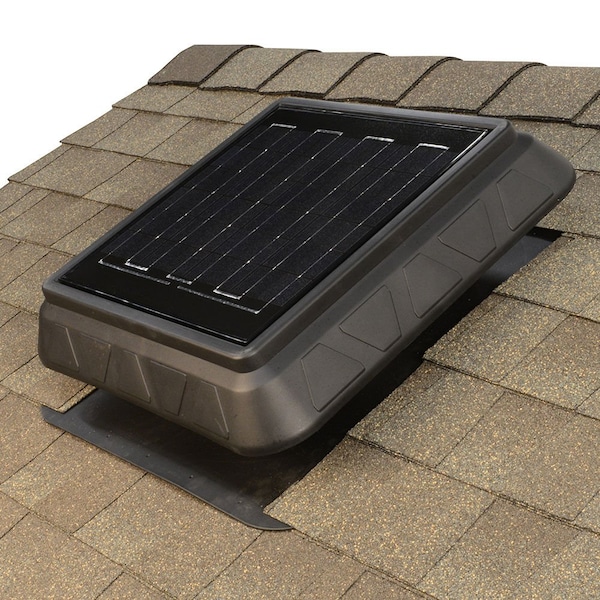 Gaf Master Flow 25-Watt Next-Generation - High-Efficiency Hybrid Solar/Electric Powered Roof Mount Exhaust Fan - PRHYBRID2