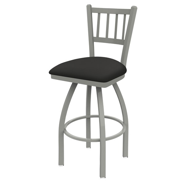 Holland Bar Stool Co 25" Swivel Counter Stool, Nickel Finish, Canter Iron Seat - 82025AN008