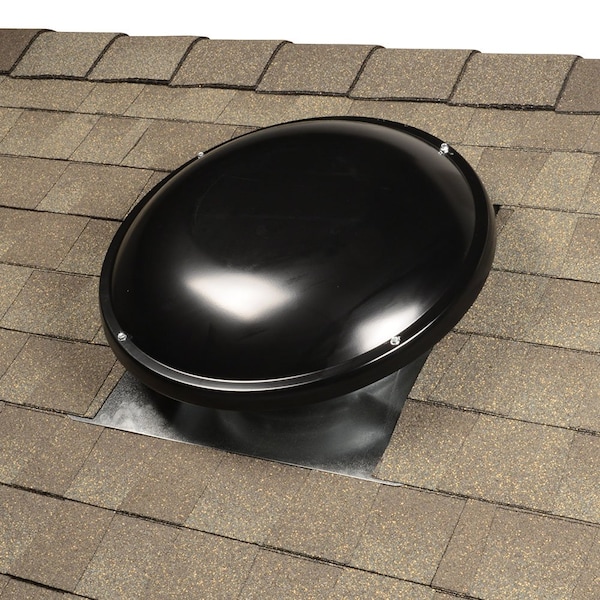 Gaf Master Flow 1250 CFM Black Galvanized Quick Connect Power Roof Mount Attic Fan - ERV5BLQCT