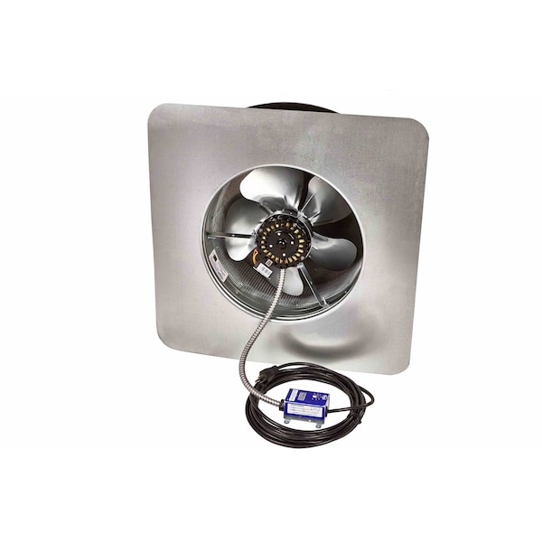 Gaf Master Flow 1050 CFM Black Galvanized EZ Cool Plug-In Power Roof Mount Attic Fan - EZCR1BL